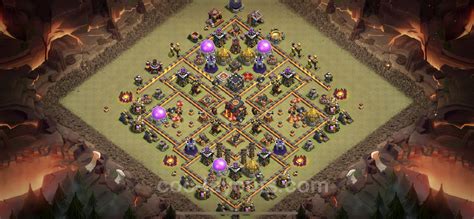 Best Anti 2 Stars War Base TH10 with Link, Hybrid - Town Hall Level 10 ...