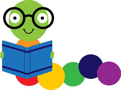 Library Clipart Bookworm - Clip Art Book Worm - Png Download - Full ...