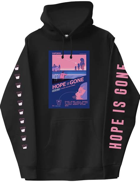 Hope Is Gone Long Sleeve Graphic Hoodie - Black / M | Graphic hoodies ...