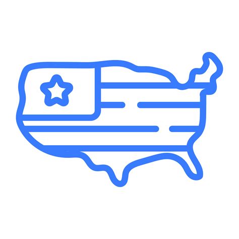 USA map icon, vector design usa independence day icon. 10399608 Vector ...