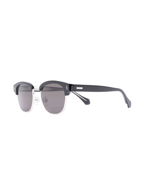 Cartier Logo-plaque Sunglasses In Black | ModeSens