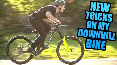 LEARNING NEW TRICKS ON MY DOWNHILL BIKE! - YouTube