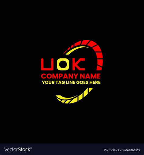 Uok letter logo design simple and modern Vector Image