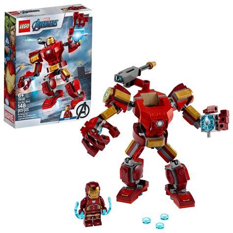 LEGO Marvel Avengers Iron Man Mech 76140 Building Toy with Iron Man ...