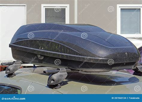 Car roof cargo box stock photo. Image of cargo, plastic - 287060134