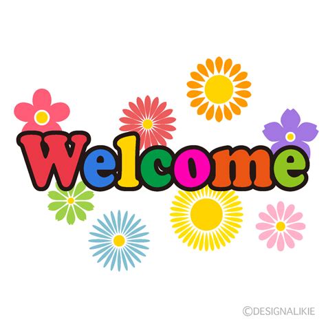 Flowers Welcome Clip Art Free PNG Image｜Illustoon