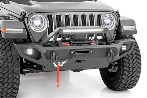 Full Width Black Front Winch Bumper for 07-18 Jeep Wrangler JK [10596 ...