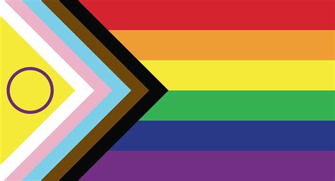 New Updated LGBTQ Pride Flag Vector. Intersex Inclusive Progress Pride ...