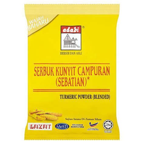 Serbuk Kunyit Adabi 250g | Kunyit Sebatian | Turmeric Powder (Blended ...