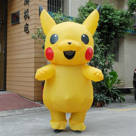 Pikachu Inflatable Costume Adult Christmas Pokemon Large Mascot Cosplay ...