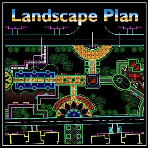 Landscape Garden Plan Dwg - Solution by Surferpix