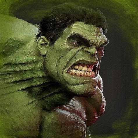 Incredible Hulk Angry Painting by Tony Rubino - Fine Art America