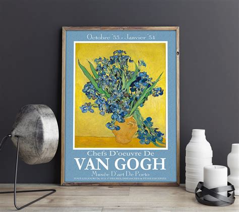 Van Gogh Exhibition Poster Van Gogh Flowers Print