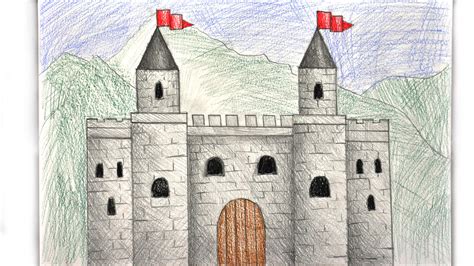 a castle drawing – easy castle drawing – Six0wllts