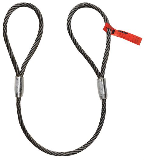 DAYTON, 5/8 in Rope Dia, 4 ft Sling Lg, Wire Rope Sling - 1DNG1|1DNG1 ...