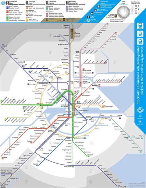 Stockholm transport map - Public transport map Stockholm (Södermanland ...