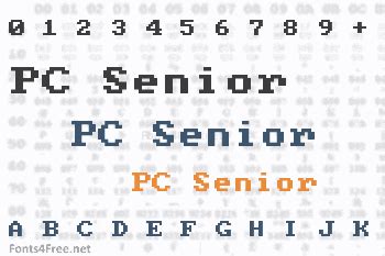 PC Senior Font Download - Fonts4Free