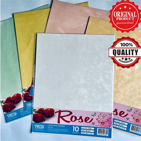 Specialty Paper Veco Rose Scented 80gsm Short/Long SOLD PER PACK/10 ...