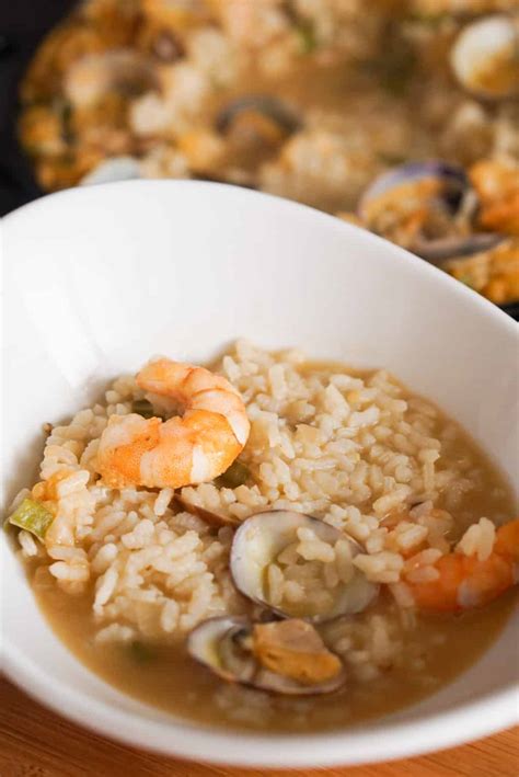 Seafood Rice Recipe (Arroz Caldoso) - Spanish Sabores