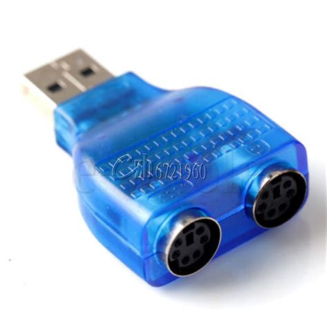 USB2.0 to Dual PS/2 Adapter for PS/2 Mouse & Keyboard to USB Port ...