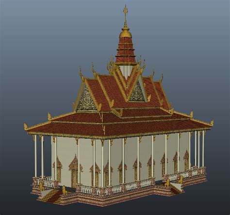 3D pagoda khmer cambodian - TurboSquid 1245877