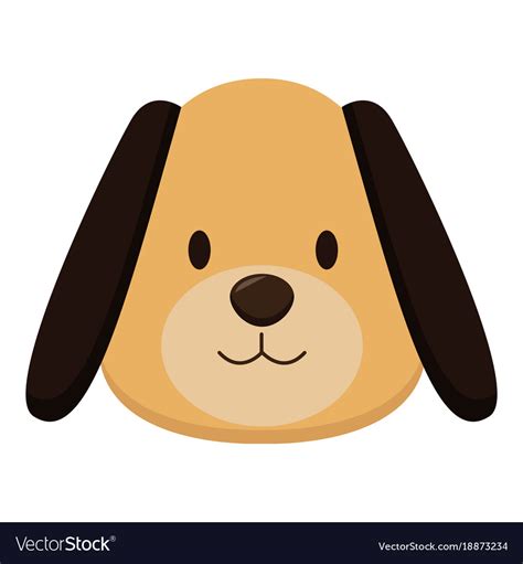 Cute dog head cartoon Royalty Free Vector Image