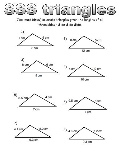 ASA, SAS and SSS construction worksheets | Teaching Resources