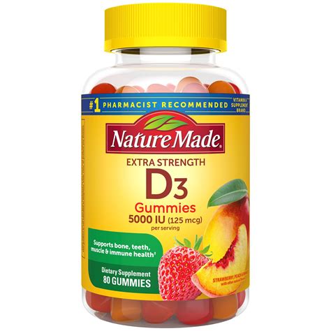 Nature Made Extra Strength Vitamin D3 125 mcg Adult Gummies - Shop ...