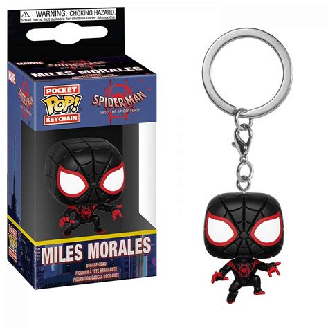 Spider-man Miles Morales Funko Pop Pocket Keychain