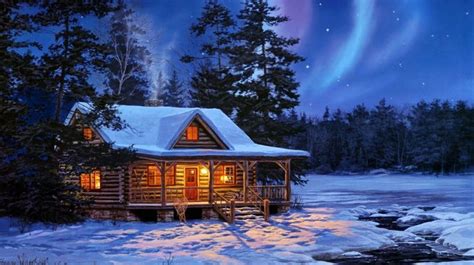 🔥 [40+] Log Cabin in Snow Wallpapers | WallpaperSafari