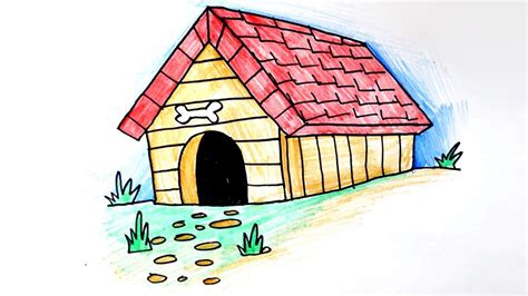 Dog House Drawing at PaintingValley.com | Explore collection of Dog ...