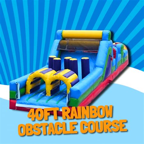 40ft Rainbow Run Obstacle Course - TallyBounce Tallahassee FL