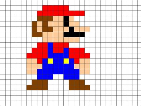 8 Bit Cat Mario Pixel Art Grid Coloring Pages Inspirational Pixel Art ...