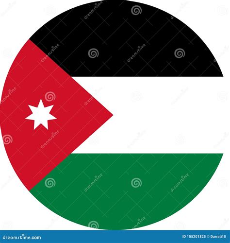 Jordan Flag Asia Illustration Vector Eps Stock Vector - Illustration of ...