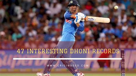 47 Records held by MS Dhoni in International Cricket [All formats ...