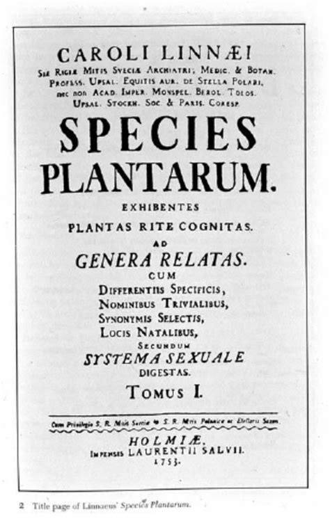 Species Plantarum (Linneo) | Download Scientific Diagram