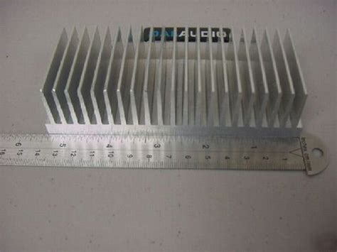 Aluminum heatsink material h:2"xw:5 3/8" h:1 3/8"