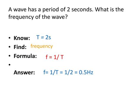 PPT - The Period , or the time it takes for wave to complete on ...