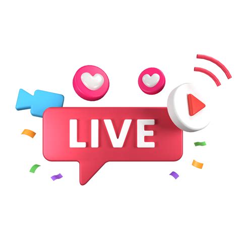 Live streaming 3D illustration 22603437 PNG