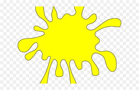 Splash Clipart Paint Splatter - Clip Art Yellow Paint Splash, HD Png ...