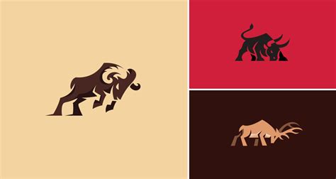 Beautiful Logos Of Animals In Charging Positions