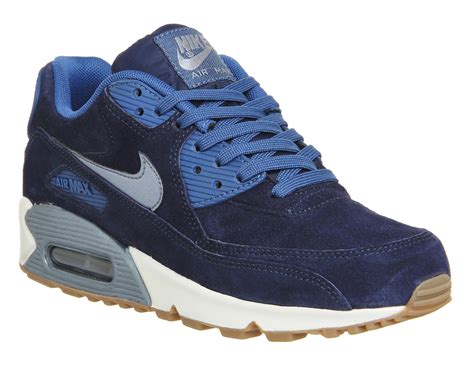 Nike Air Max 90 Suede Low-Top Sneakers in Blue for Men - Lyst