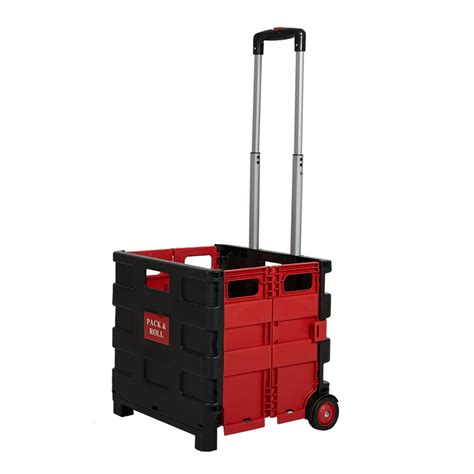 KARMAS PRODUCT Collapsible Rolling Crate Transit Utility Cart Foldable ...