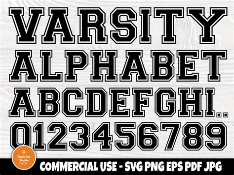 Varsity Font Svg, Varsity Letter Svg, Varsity Alphabet Svg,Sports Font ...