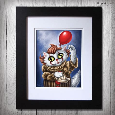 Pennywise Cat 8 X 10 Art Print Pennywise Kitten From IT is | Etsy