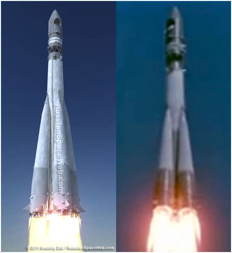 The launch of Vostok spacecraft