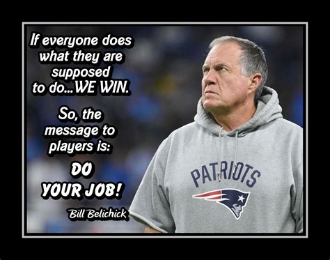 Bill Belichick 'Do Your Job' Quote Poster, Motivational Patriots NFL ...