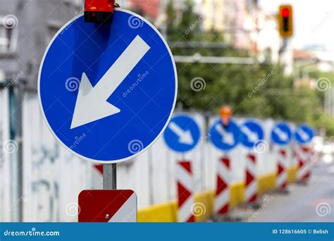 Keep Left Road Sign stock image. Image of color, travel - 128616605