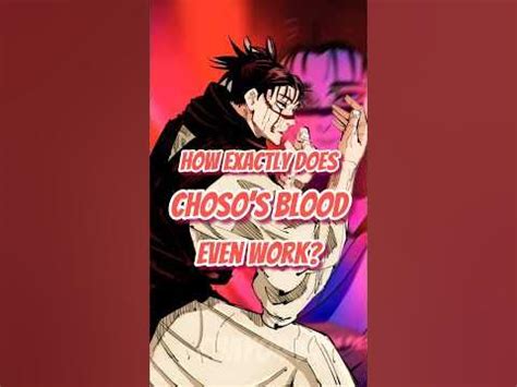 Choso’s Cursed Technique Explained! 🩸💥 #jujutsukaisen #anime #choso # ...