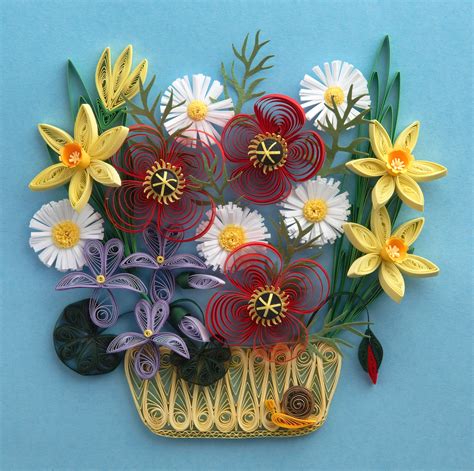 File:Quilled flowers sample quilling picture.jpg - Wikipedia